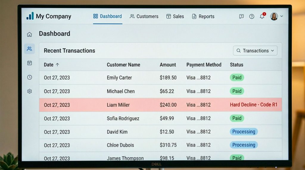 Visa subscription management Decline Codes